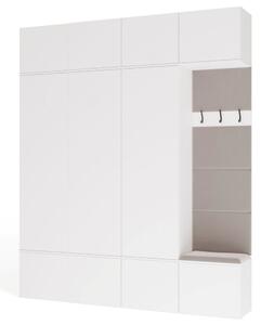TP Living Předsíňová stěna Haga 3Sz1W 200 cm bílá