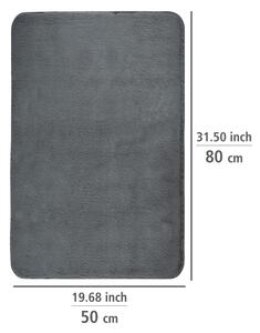 Tmavosivá textilná kúpeľňová predložka 50x80 cm Saravan – Wenko
