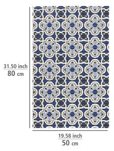 Bielo-modrá plastová kúpeľňová predložka 50x80 cm Murcia – Wenko