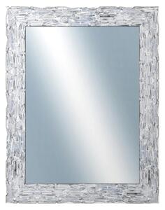 DANTIK - Zrkadlo v rámu, rozmer s rámom 70x90 cm z lišty Travertino strieborné (2893)
