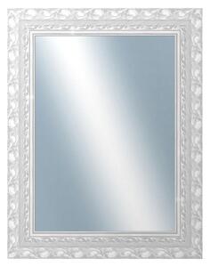 DANTIK - Zrkadlo v rámu, rozmer s rámom 70x90 cm z lišty ROKOKO strieborná hádzaná (2881)