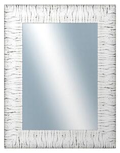DANTIK - Zrkadlo v rámu, rozmer s rámom 70x90 cm z lišty SAUDEK biela čierne čiary (2512)