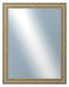 DANTIK - Zrkadlo v rámu, rozmer s rámom 70x90 cm z lišty ZVRATNÁ bielozlatá plast (3067)