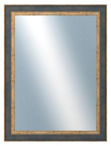 DANTIK - Zrkadlo v rámu, rozmer s rámom 60x80 cm z lišty ZVRATNÁ modrozlatá plast (3068)