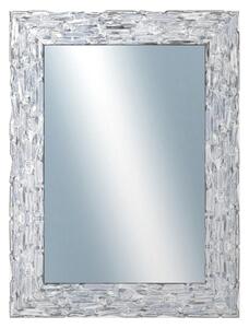DANTIK - Zrkadlo v rámu, rozmer s rámom 60x80 cm z lišty Travertino strieborné (2893)