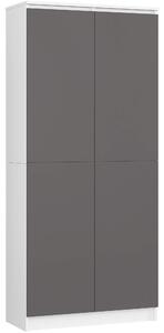 Ak furniture Skriňa na knihy/šatník R 80 cm CLP biela/grafit