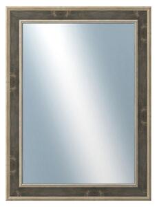 DANTIK - Zrkadlo v rámu, rozmer s rámom 60x80 cm z lišty TOOTH zlatá čierna (2780)