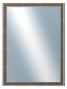 DANTIK - Zrkadlo v rámu, rozmer s rámom 60x80 cm z lišty TOOTH malá striebornočierna (3164)