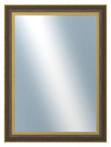 DANTIK - Zrkadlo v rámu, rozmer s rámom 60x80 cm z lišty ZVRATNÁ čiernozlatá plast (3071)