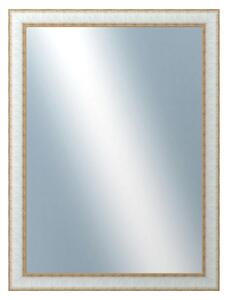 DANTIK - Zrkadlo v rámu, rozmer s rámom 60x80 cm z lišty DOPRODEJMETAL bielozlatá (3023)