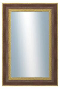 DANTIK - Zrkadlo v rámu, rozmer s rámom 40x60 cm z lišty ZVRATNÁ červenozlatá plast (3069)