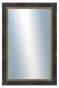 DANTIK - Zrkadlo v rámu, rozmer s rámom 40x60 cm z lišty CARRARA hnedočierna (2948)