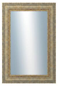 DANTIK - Zrkadlo v rámu, rozmer s rámom 40x60 cm z lišty ZVRATNÁ bielozlatá plast (3067)