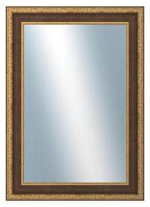 DANTIK - Zrkadlo v rámu, rozmer s rámom 50x70 cm z lišty KLASIK hnedá (3004)