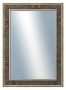 DANTIK - Zrkadlo v rámu, rozmer s rámom 50x70 cm z lišty TOOTH zlatá čierna (2780)