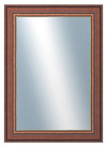DANTIK - Zrkadlo v rámu, rozmer s rámom 50x70 cm z lišty ANGLIE hnedá Au Linka (612)