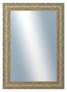DANTIK - Zrkadlo v rámu, rozmer s rámom 50x70 cm z lišty ZVRATNÁ bielozlatá plast (3067)