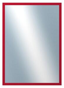 DANTIK - Zrkadlo v rámu, rozmer s rámom 50x70 cm z lišty PERLA červená lesklá (2878)