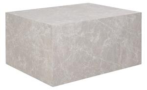 Béžový konferenčný stolík v dekore mramoru 60x80 cm Prague – House Nordic