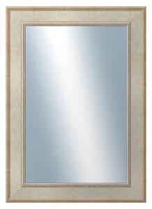 DANTIK - Zrkadlo v rámu, rozmer s rámom 50x70 cm z lišty TOOTH strieborná (2779)