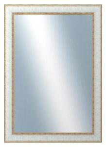 DANTIK - Zrkadlo v rámu, rozmer s rámom 50x70 cm z lišty DOPRODEJMETAL bielozlatá (3023)