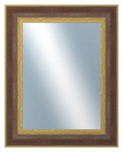 DANTIK - Zrkadlo v rámu, rozmer s rámom 40x50 cm z lišty ZVRATNÁ červenozlatá plast (3069)