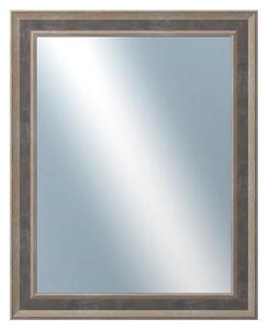 DANTIK - Zrkadlo v rámu, rozmer s rámom 40x50 cm z lišty TOOTH malá striebornočierna (3164)