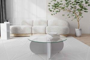 Dizajnový konferenčný stolík Jameela 75 cm biely