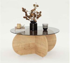 Dizajnový konferenčný stolík Jameela II 75 cm vzor zafírový dub