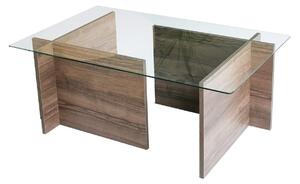 Dizajnový konferenčný stolík Belicia II 105 cm vzor orech