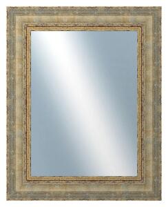 DANTIK - Zrkadlo v rámu, rozmer s rámom 40x50 cm z lišty ZVRATNÁ bielozlatá plast (3067)