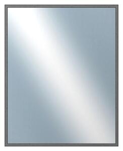 DANTIK - Zrkadlo v rámu, rozmer s rámom 40x50 cm z lišty Hliník grafit drásaná (7269224)