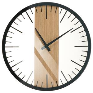 Nástenné hodiny čierne syntetický materiál ø 38 cm moderný dizajn bez číslic bytové doplnky obývacia izba