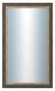DANTIK - Zrkadlo v rámu, rozmer s rámom 60x100 cm z lišty ZVRATNÁ modrozlatá plast (3068)
