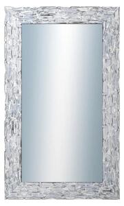 DANTIK - Zrkadlo v rámu, rozmer s rámom 60x100 cm z lišty Travertino strieborné (2893)
