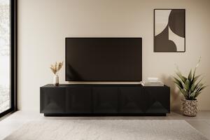 TV skrinka Asha 200 cm - čierny mat