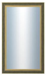 DANTIK - Zrkadlo v rámu, rozmer s rámom 60x100 cm z lišty ZVRATNÁ zelenozlatá plast (3070)
