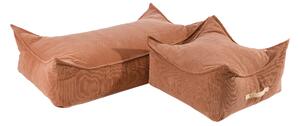MeowBaby® menčestrový sedací vak štvorec, tehlová farba