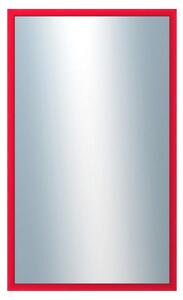 DANTIK - Zrkadlo v rámu, rozmer s rámom 60x100 cm z lišty BOX červená morená (1750)