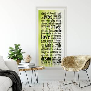 INSPIO-textilná prelepiteľná nálepka - Tapety na stenu - For your day, v zelenom