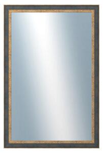 DANTIK - Zrkadlo v rámu, rozmer s rámom 60x120 cm z lišty ZVRATNÁ modrozlatá plast (3068)