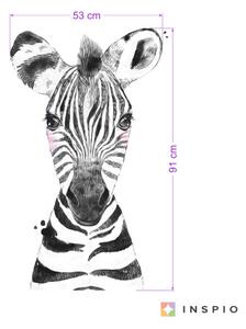 INSPIO-textilná prelepiteľná nálepka - Nálepka - Veľká zebra v čiernobielej