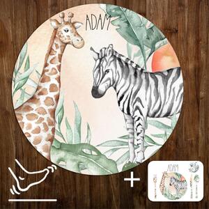 Podložky pre deti - Zebra a žirafa SAFARI