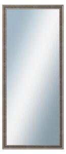 DANTIK - Zrkadlo v rámu, rozmer s rámom 60x140 cm z lišty TOOTH malá striebornočierna (3164)