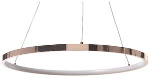 Závesná lampa ružovozlatá kovová ø 50 cm hliníková s LED svetlami okrúhle závesné moderné glamour svietidlo