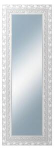DANTIK - Zrkadlo v rámu, rozmer s rámom 50x140 cm z lišty ROKOKO strieborná hádzaná (2881)