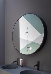Zrkadlová skrinka Cielo Catini 90x12 cm čierna matná CASPCTNM