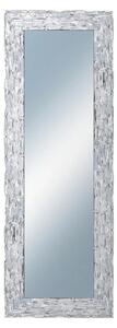 DANTIK - Zrkadlo v rámu, rozmer s rámom 50x140 cm z lišty Travertino strieborné (2893)