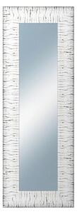 DANTIK - Zrkadlo v rámu, rozmer s rámom 50x140 cm z lišty SAUDEK biela čierne čiary (2512)