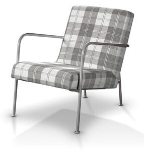 Poťah na kreslo Ikea PS farba produktu sivá látka zapletaná, vzorované
